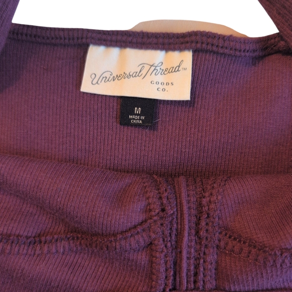 Universal Thread Burgundy Ribbed Tank Top - Picture 4 of 6